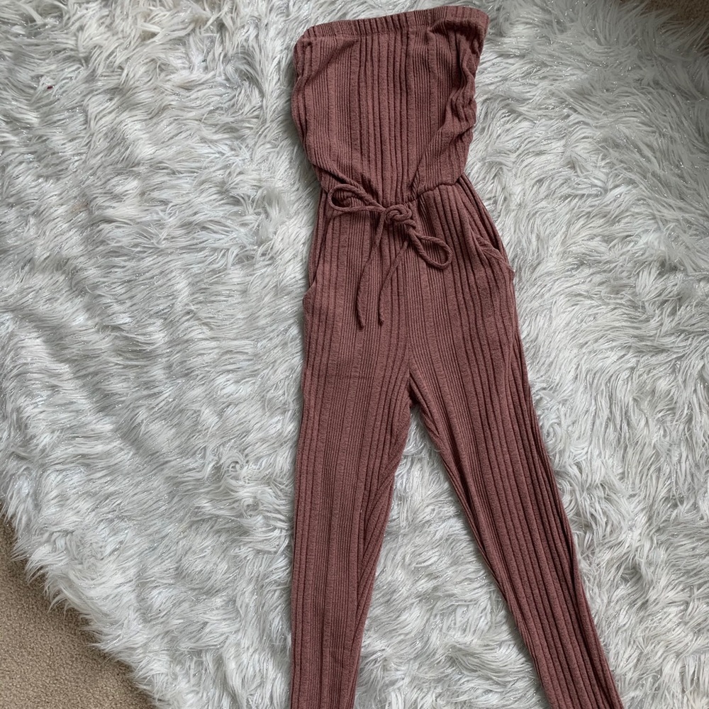 strapless jumpsuit